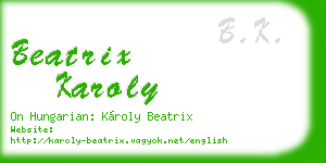 beatrix karoly business card